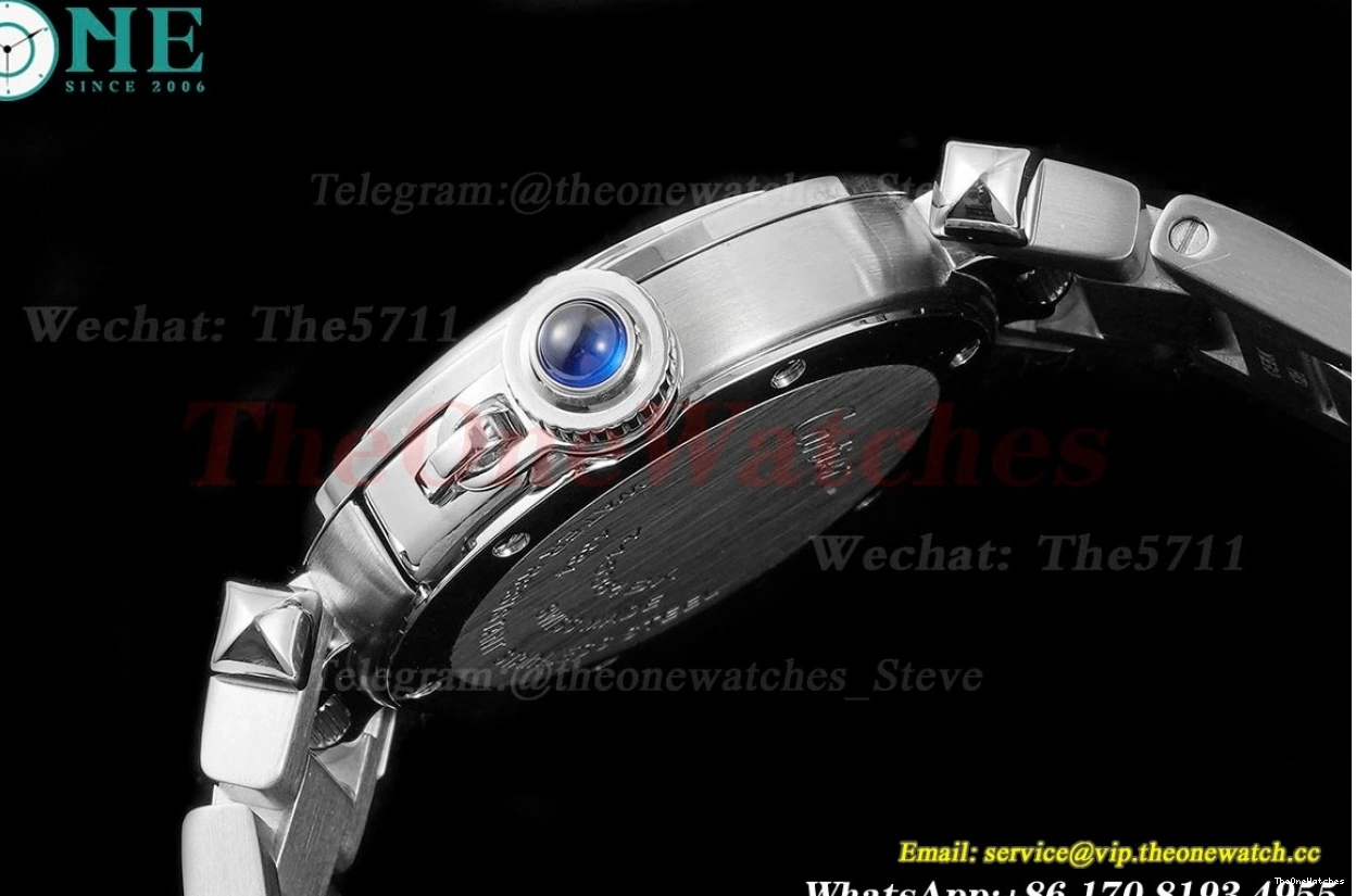 Cartier Quartz SS Pasha 30mm De Ladies Dial AF White SS 1224